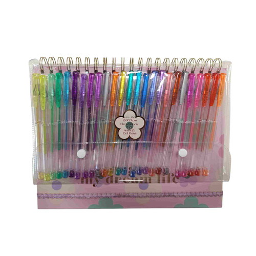 Set penne gel fluo glitter - penne,